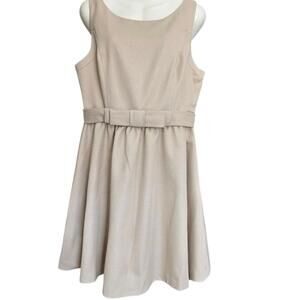Lauren Conrad Elegant Sleeveless Beige Dress‎ with Belt